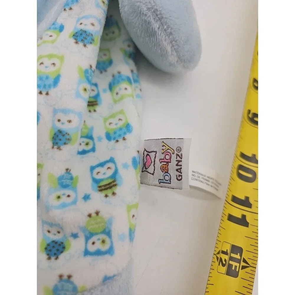 Baby Ganz Sleepy‎ Time Bear Lovey Security Blanket Owl Green Blue Brown White